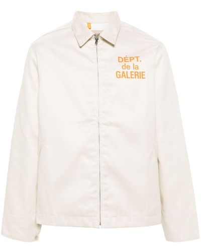 GALLERY DEPT. Logo-Print Cotton Shirt Jacket - White