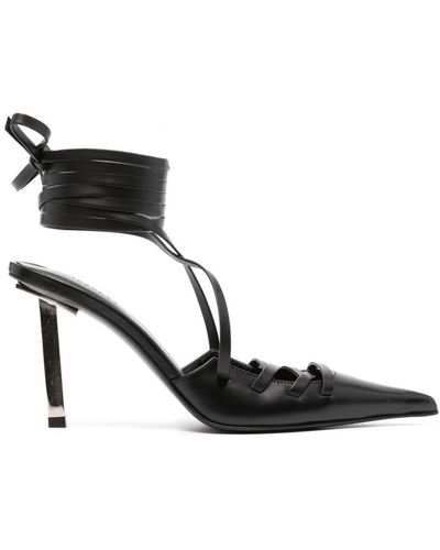 Ioannes 100Mm Lace-Up Leather Court Shoes - Black