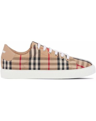 Burberry Vintage Check Lace-Up Trainers - Pink