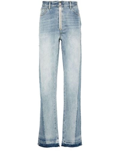 Cole Buxton Two-Tone Straight Jeans - Blue