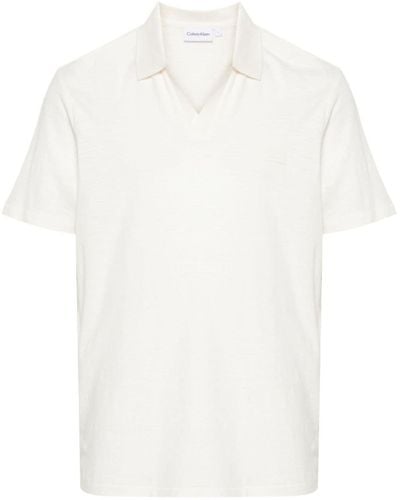 Calvin Klein Logo-Detail Polo Shirt - White