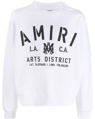 Amiri Logo-print Crew-neck Sweatshirt - White