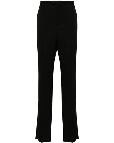Saint Laurent Grain De Poudre Tailored Trousers - Black