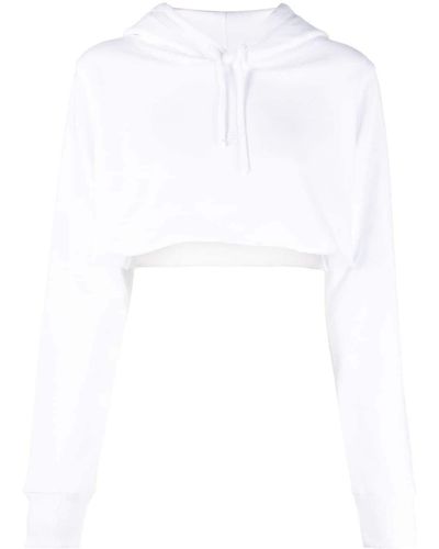 Givenchy Cropped Cotton Hoodie - White