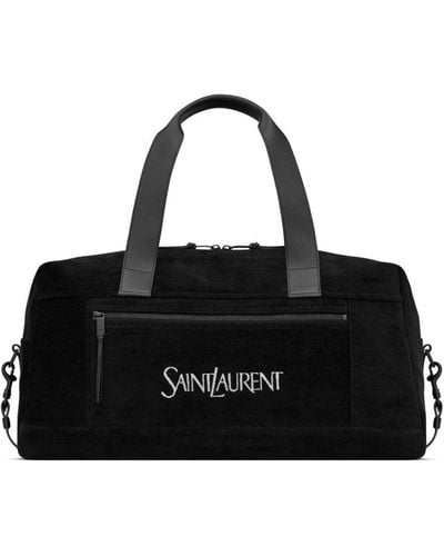 Saint Laurent Large Logo-Print Duffle Bag - Black