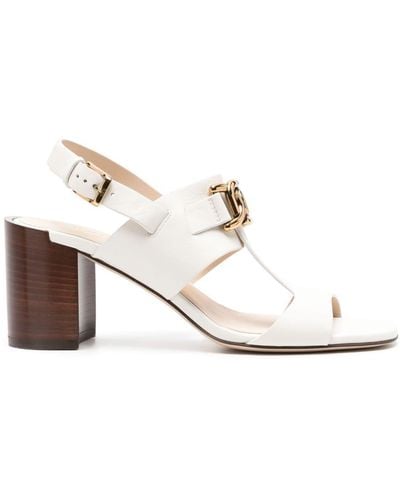 Tod's Kate 75Mm Leather Sandals - White