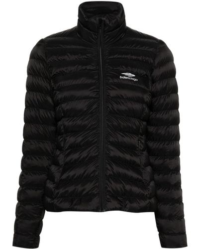 Balenciaga 3B Sports Icon Puffer Jacket - Black