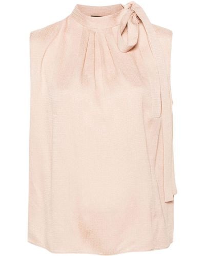 Givenchy Mock-Neck Silk Blouse - Pink