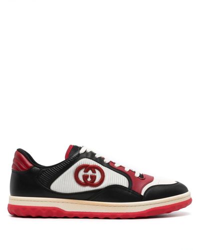 Gucci Mac80 Leather Trainers - Red