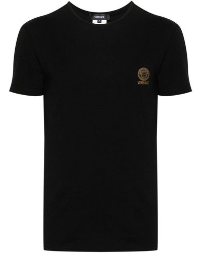 Versace Medusa Head-Print Undershirt - Black