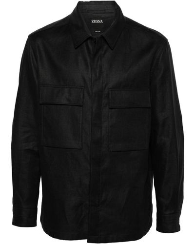 Zegna Long-Sleeve Shirt - Black