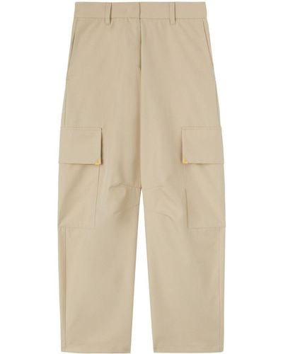 Palm Angels Beige Carrot Cargo Trousers - Natural