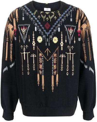 Etro Geometric Embroidered Sweatshirt - Black