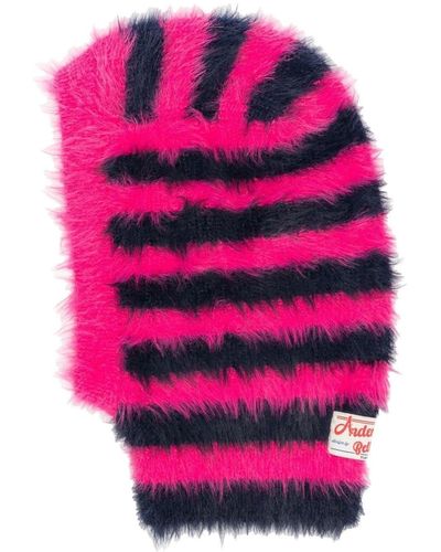 ANDERSSON BELL Striped Balaclava Hat - Pink