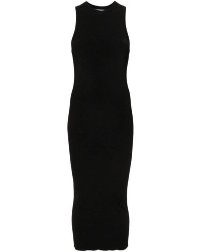 IRO Treva Ribbed-Knit Midi Dress - Black