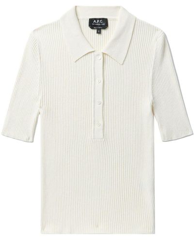 A.P.C. Danae Pima Cotton Polo Shirt - White
