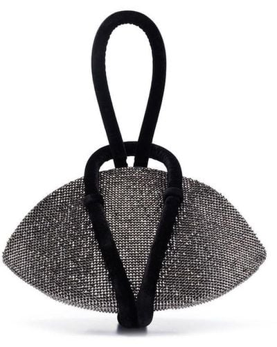 Kara Knot Crystal-embellished Clutch Bag - Black