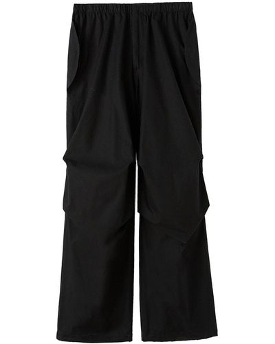 Jil Sander Pleated Wide-Leg Trousers - Black