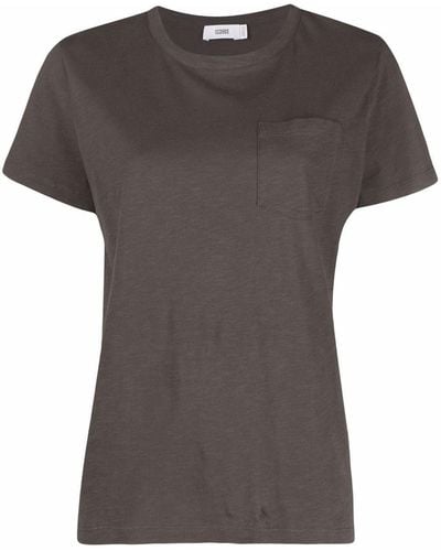 Closed Round Neck T-shirt - Brown