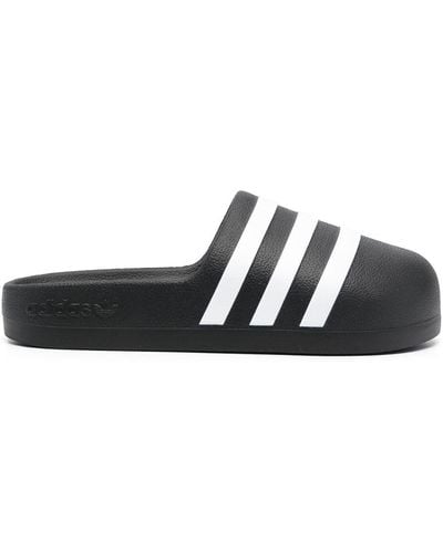 adidas Adilette Flat Slides - Black
