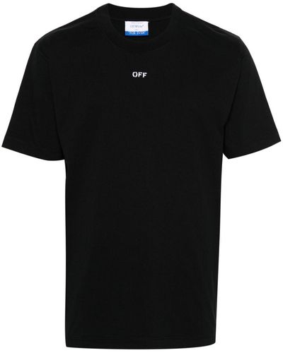 Off-White c/o Virgil Abloh Off- Logo-Print Cotton T-Shirt - Black