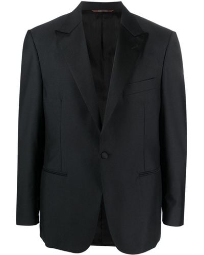 Canali Single-breasted Wool Dinner Jacket - Black