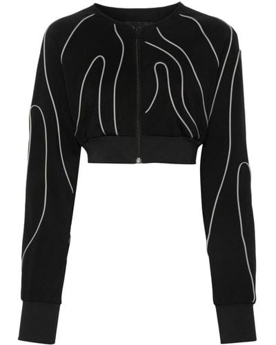 Y-3 Piping-Detail Cropped Jacket - Black