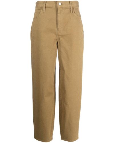 FRAME Ultra High-Rise Tapered Jeans - Natural