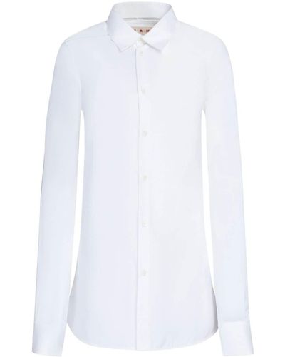 Marni Balloon-Sleeve Poplin Shirt - White