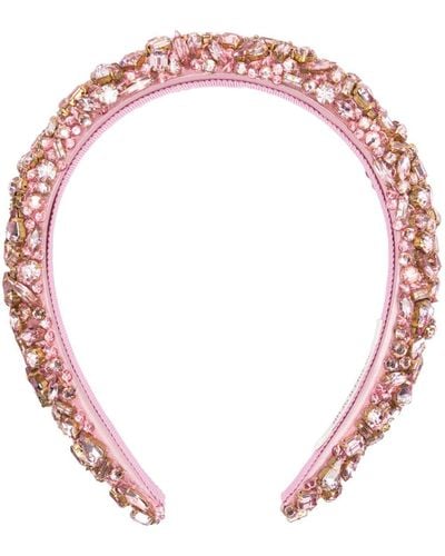 Jennifer Behr Czarina Crystal-Embellished Headband - Pink