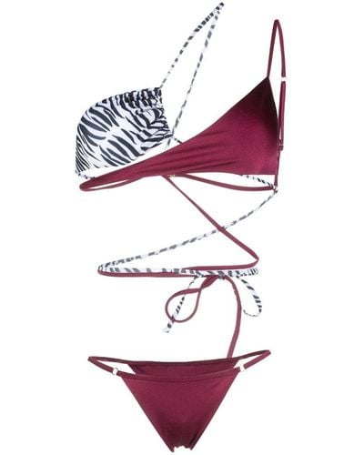 MATINEÉ Olympia Strappy Asymmetric Bikini - Pink