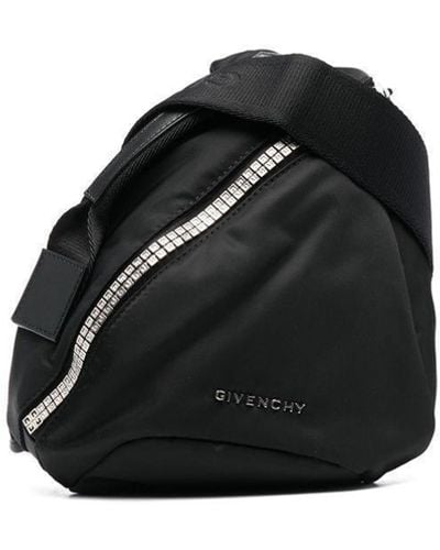Givenchy Small Logo-Print Triangle Bag - Black