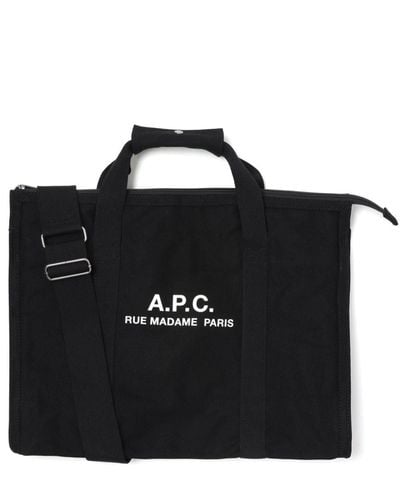 A.P.C. Récupération Canvas Tote Bag - Black