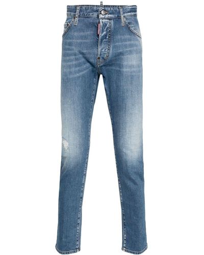 DSquared² Light Blue Stretch-cotton Jeans