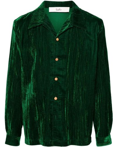 Séfr Lou Velour Shirt - Green