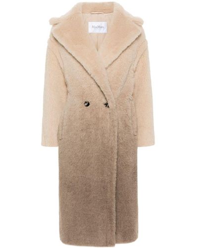 Max Mara Gatto Gradient Double-Breasted Coat - Natural