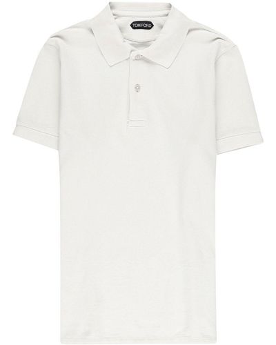 Tom Ford Short-Sleeve Polo Shirt - White