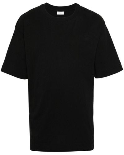 Dries Van Noten Boxy T-shirt Black In Cotton