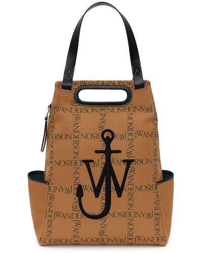 JW Anderson Anchor Logo-print Backpack - Brown