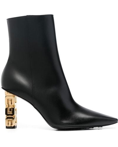 Givenchy G Cube 90Mm Leather Ankle Boots - Black