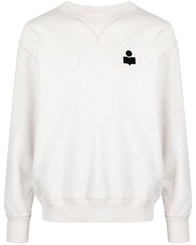 Isabel Marant Mike Logo-Print Sweatshirt - White