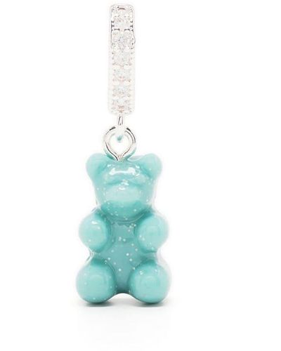 Crystal Haze Jewelry Crystal-embellished Nostalgia Bear Pendant - Blue
