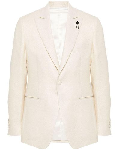 Lardini Single-Breasted Blazer - Natural