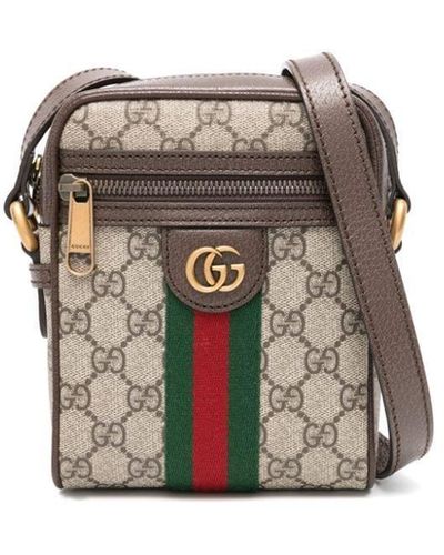 Gucci Ophidia Gg Canvas Messenger Bag - Natural