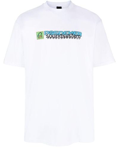 PAS DE MER Soundsystem Graphic-Print T-Shirt - White