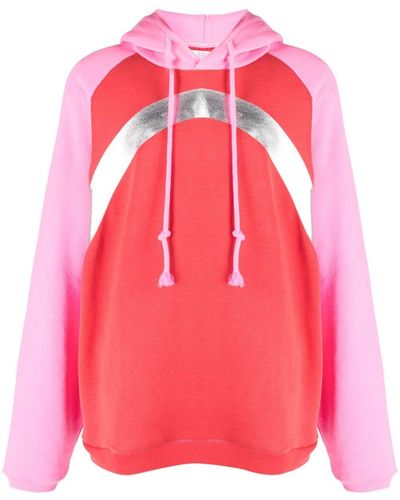 ERL Colour-Block Cotton Hoodie - Pink