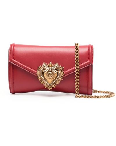 Dolce & Gabbana Logo-plaque Crossbody Bag - Red