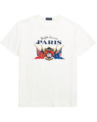 Polo Ralph Lauren Graphic-Print Cotton T-Shirt - White