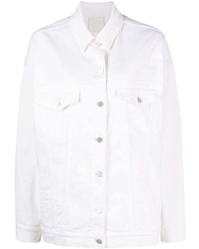 Givenchy Button-Up Denim Jacket - White