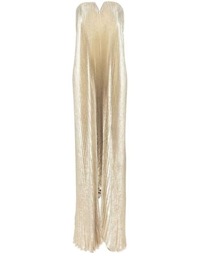 L'idée Tie Pleated Gown - Natural